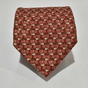 Ermenegildo Zegna Swan Pattern Silk Tie